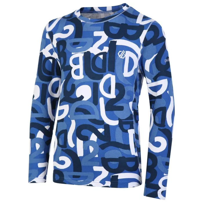 Dare 2b Base Layers Pow Base Layer Set Blue Graffiti Print 8211 Kids
