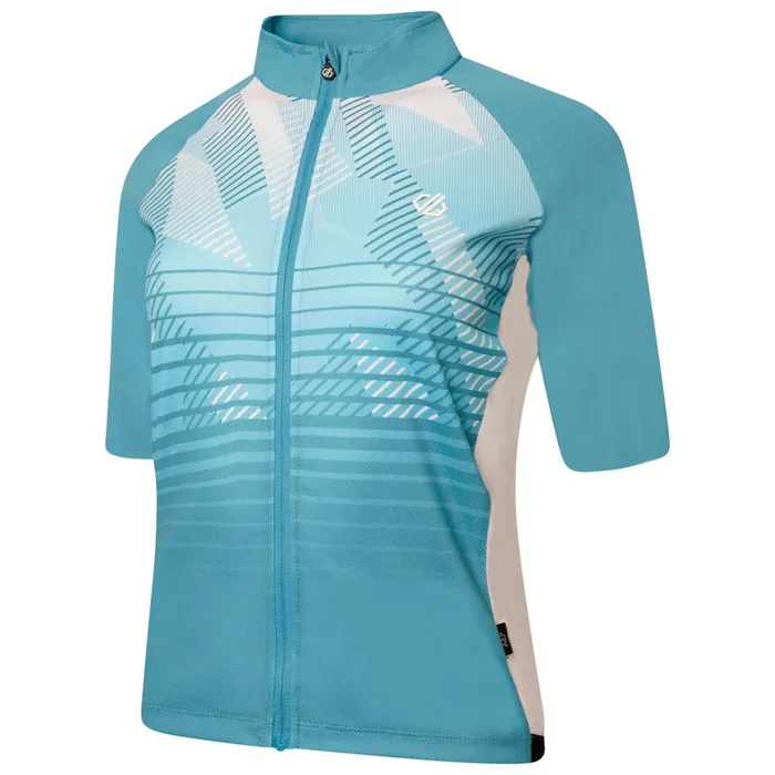 Dare 2b Cycling Jerseys Aep Prompt Lightweight Jersey Capri Blue Empowered Print 8211 Women