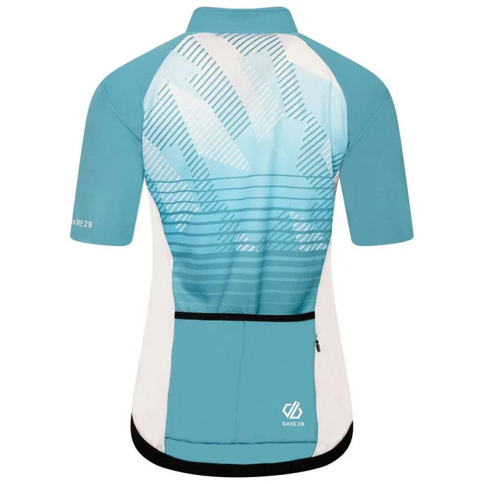 Dare 2b Cycling Jerseys Aep Prompt Lightweight Jersey Capri Blue Empowered Print 8211 Women