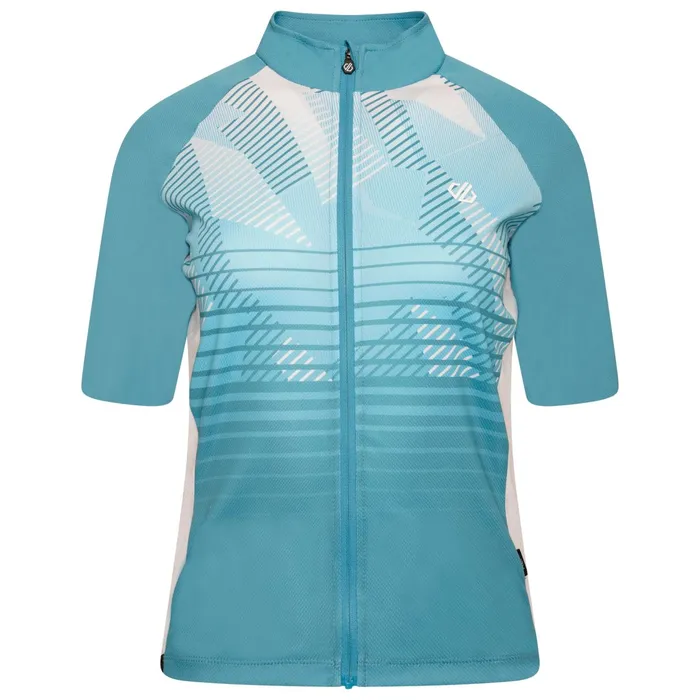 Dare 2b Cycling Jerseys Aep Prompt Lightweight Jersey Capri Blue Empowered Print 8211 Women