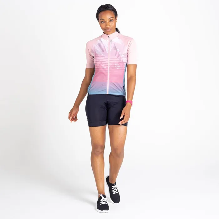 Dare 2b Cycling Jerseys Aep Prompt Lightweight Jersey Powder Pink Empowered Print 8211 Women