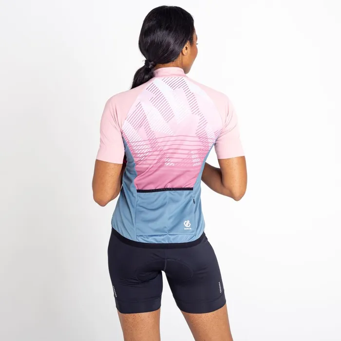 Dare 2b Cycling Jerseys Aep Prompt Lightweight Jersey Powder Pink Empowered Print 8211 Women