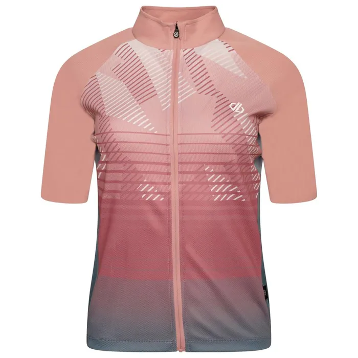 Dare 2b Cycling Jerseys Aep Prompt Lightweight Jersey Powder Pink Empowered Print 8211 Women