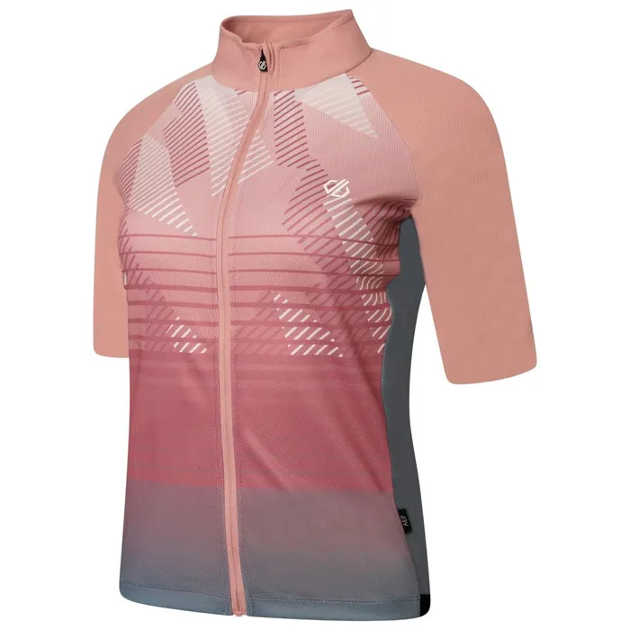Dare 2b Cycling Jerseys Aep Prompt Lightweight Jersey Powder Pink Empowered Print 8211 Women