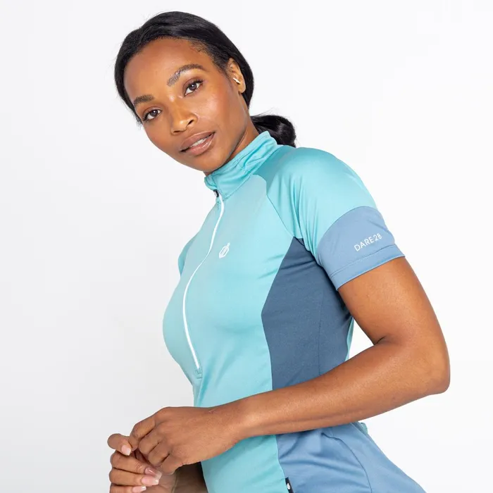 Dare 2b Cycling Jerseys Compassion Ii Lightweight Jersey Meadowbrook Green Bluestone 8211 Women