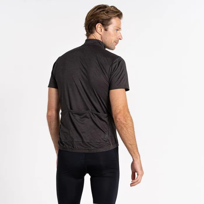 Dare 2b Cycling Jerseys Pedal It Out Lightweight Jersey Black Marl 8211 Men