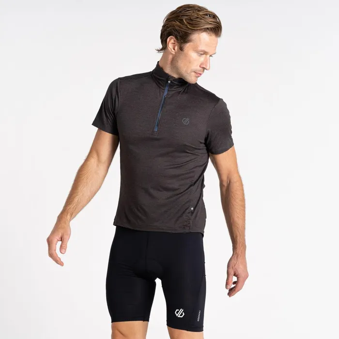 Dare 2b Cycling Jerseys Pedal It Out Lightweight Jersey Black Marl 8211 Men