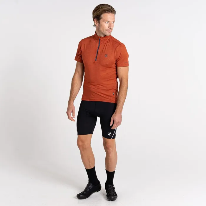 Dare 2b Cycling Jerseys Pedal It Out Lightweight Jersey Burnt Brick Marl 8211 Men