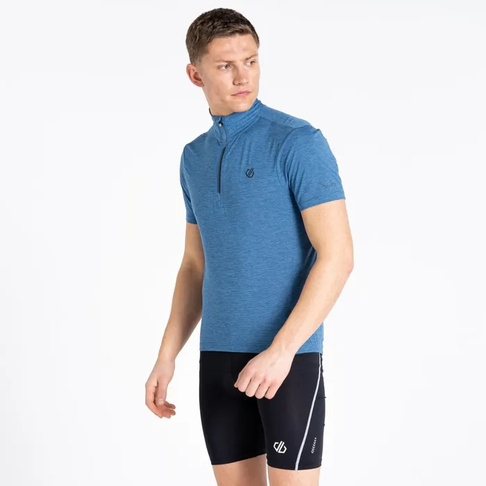 Dare 2b Cycling Jerseys Pedal It Out Lightweight Jersey Stellar Blue Marl 8211 Men