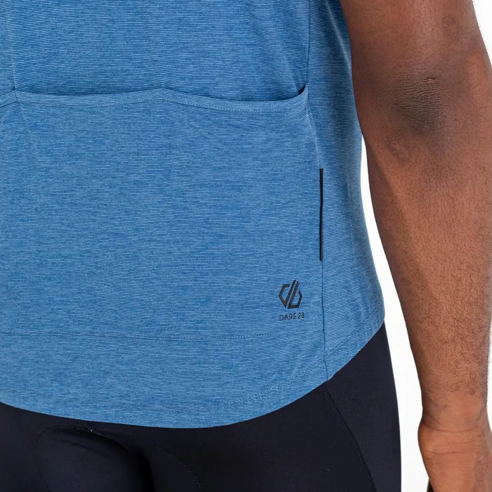 Dare 2b Cycling Jerseys Pedal It Out Lightweight Jersey Stellar Blue Marl 8211 Men