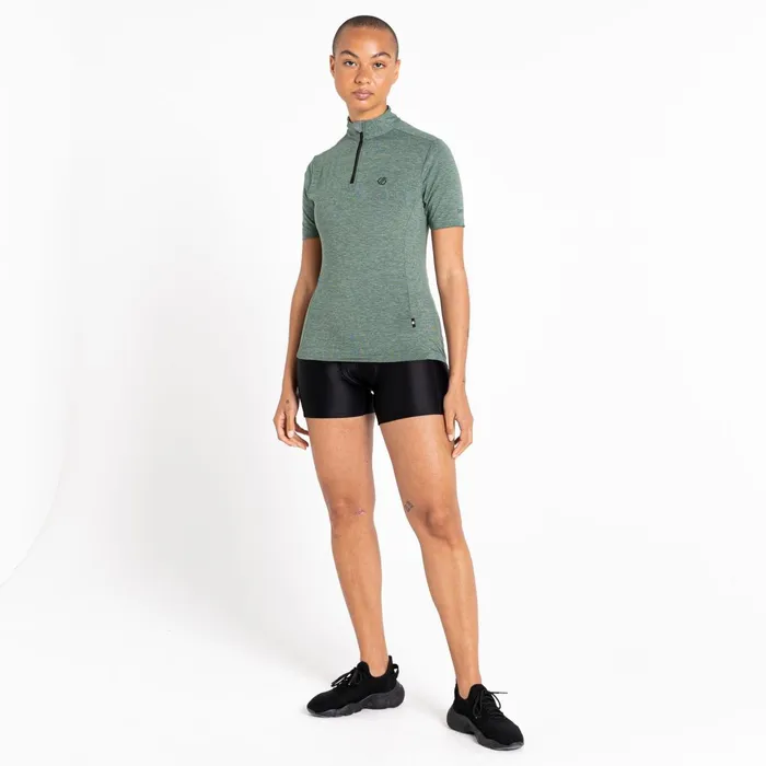 Dare 2b Cycling Jerseys Pedal Through It Lightweight Jersey Duck Green Marl 8211 Women