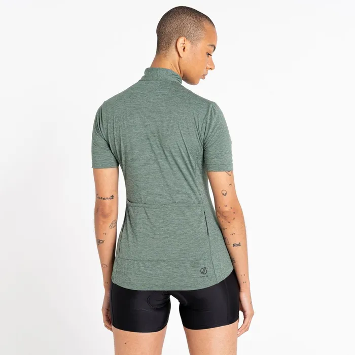 Dare 2b Cycling Jerseys Pedal Through It Lightweight Jersey Duck Green Marl 8211 Women