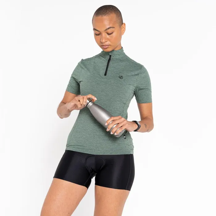 Dare 2b Cycling Jerseys Pedal Through It Lightweight Jersey Duck Green Marl 8211 Women