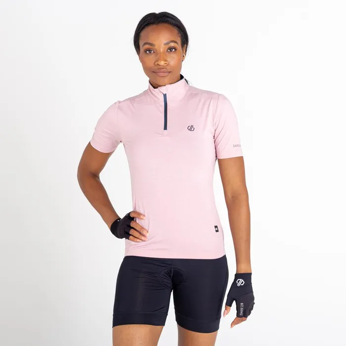 Dare 2b Cycling Jerseys Pedal Through It Lightweight Jersey Powder Pink Marl 8211 Women Dare 2b Cycling Jerseys Pedal Through It Lightweight Jersey Powder Pink Marl 8211 Women