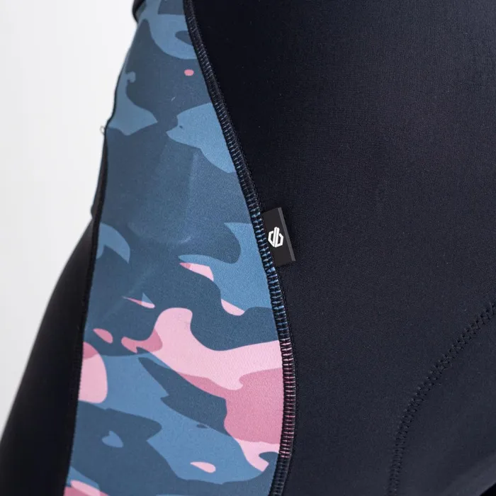 Dare 2b Cycling Leggings and Shorts Worldly Gel Cycling Capri Black Powder Pink Camo 8211 Women
