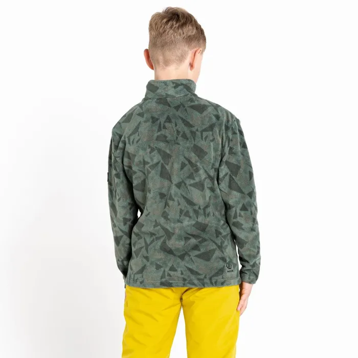 Dare 2b Fleece Cushy Half Zip Fleece Green Geo Print 8211 Kids Dare 2b Fleece Cushy Half Zip Fleece Green Geo Print 8211 Kids