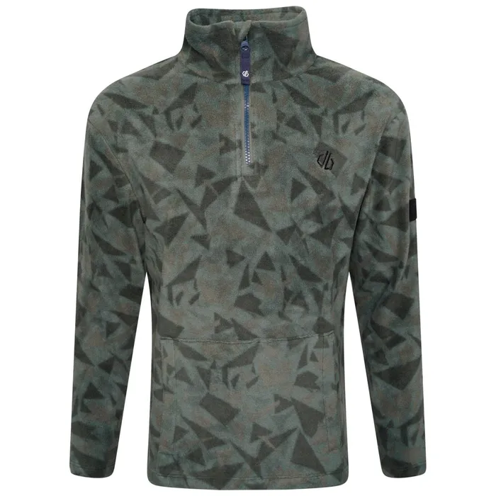 Dare 2b Fleece Cushy Half Zip Fleece Green Geo Print 8211 Kids Dare 2b Fleece Cushy Half Zip Fleece Green Geo Print 8211 Kids