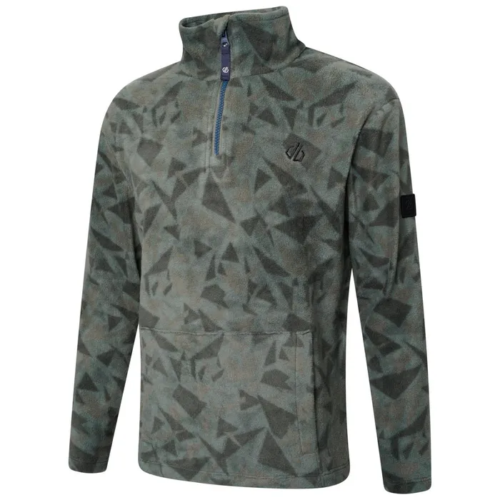 Dare 2b Fleece Cushy Half Zip Fleece Green Geo Print 8211 Kids Dare 2b Fleece Cushy Half Zip Fleece Green Geo Print 8211 Kids