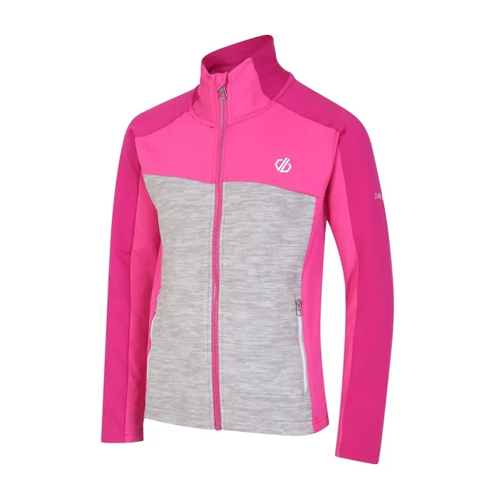Dare 2b Fleece Emergent Core Stretch Midlayer Fuchsia Ash Grey 8211 Kids