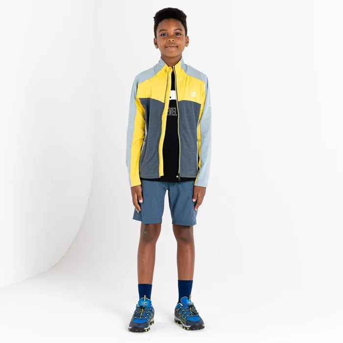 Dare 2b Fleece Emergent Core Stretch Midlayer Slate Grey Electric Yellow 8211 Kids