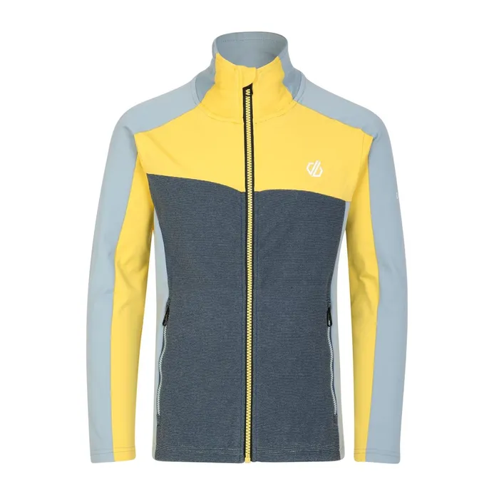 Dare 2b Fleece Emergent Core Stretch Midlayer Slate Grey Electric Yellow 8211 Kids