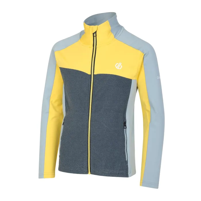 Dare 2b Fleece Emergent Core Stretch Midlayer Slate Grey Electric Yellow 8211 Kids