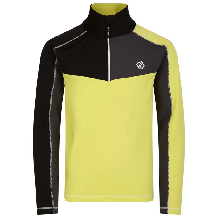 Dare 2b Fleece Formate Ii Core Stretch Midlayer Ebony Grey Yellow 8211 Kids