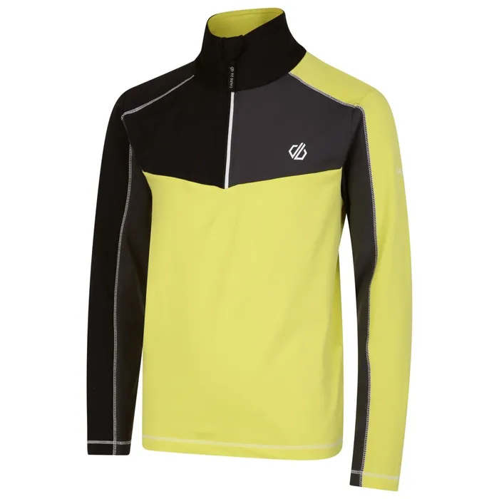 Dare 2b Fleece Formate Ii Core Stretch Midlayer Ebony Grey Yellow 8211 Kids