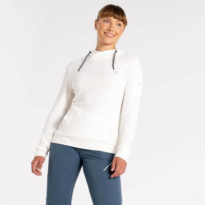 Dare 2b Fleece Out and Out Overhead Hooded Fleece Lily White Marl 8211 Women