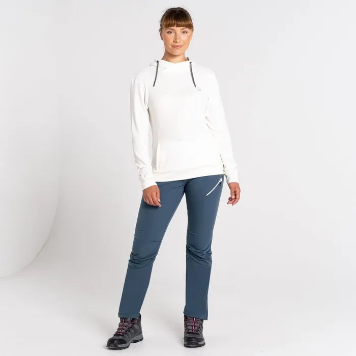 Dare 2b Fleece Out and Out Overhead Hooded Fleece Lily White Marl 8211 Women