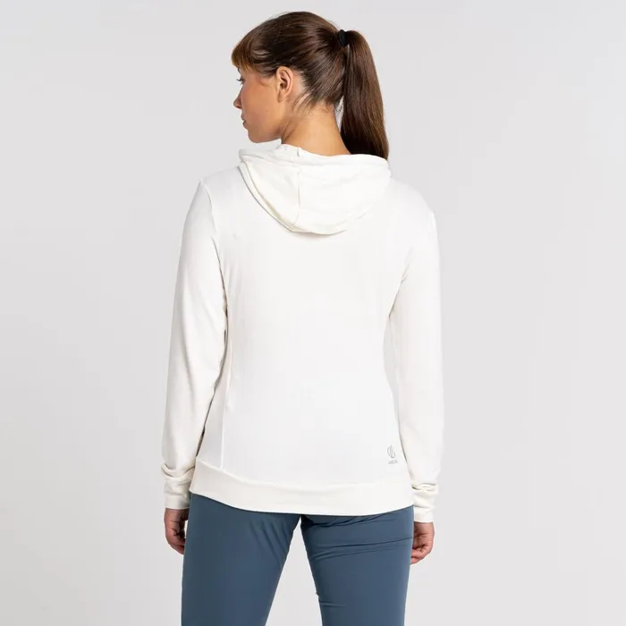 Dare 2b Fleece Out and Out Overhead Hooded Fleece Lily White Marl 8211 Women