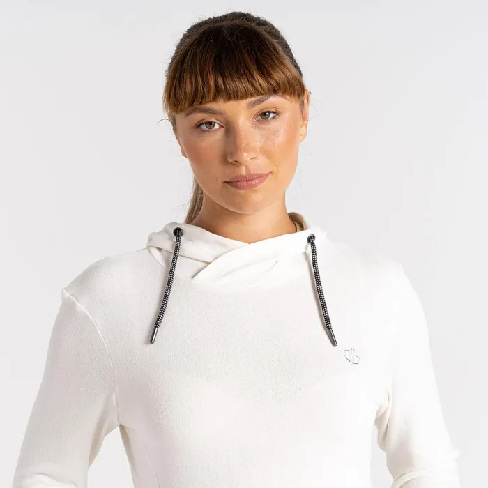 Dare 2b Fleece Out and Out Overhead Hooded Fleece Lily White Marl 8211 Women