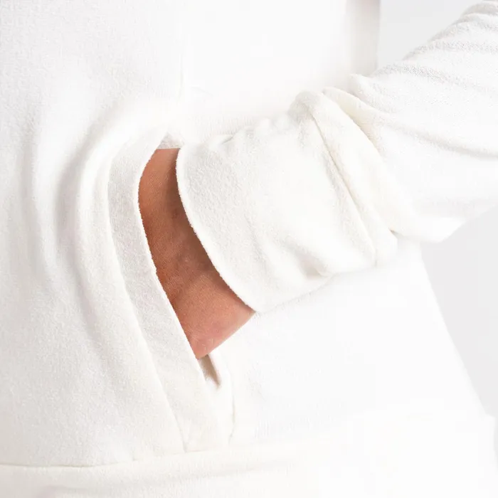 Dare 2b Fleece Out and Out Overhead Hooded Fleece Lily White Marl 8211 Women