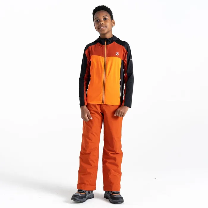 Dare 2b Fleece Thriving Hooded Core Stretch Midlayer Puffins Orange Black 8211 Kids