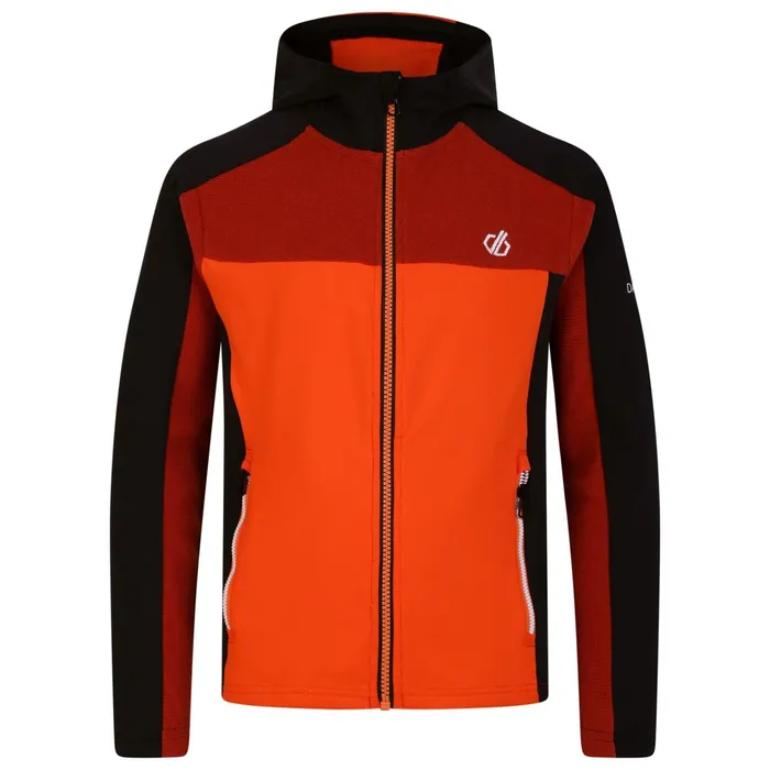 Dare 2b Fleece Thriving Hooded Core Stretch Midlayer Puffins Orange Black 8211 Kids