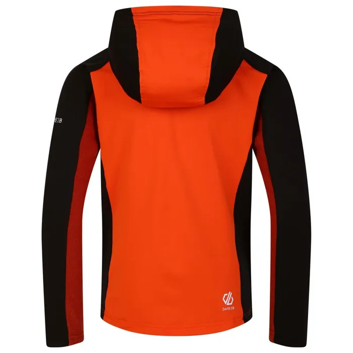 Dare 2b Fleece Thriving Hooded Core Stretch Midlayer Puffins Orange Black 8211 Kids