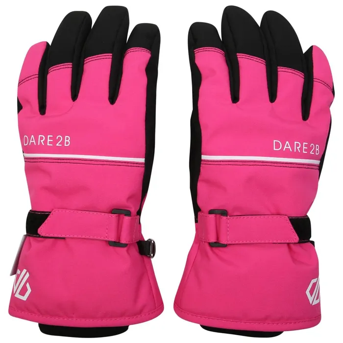Dare 2b Gloves Restart Ski Gloves Pure Pink 8211 Kids