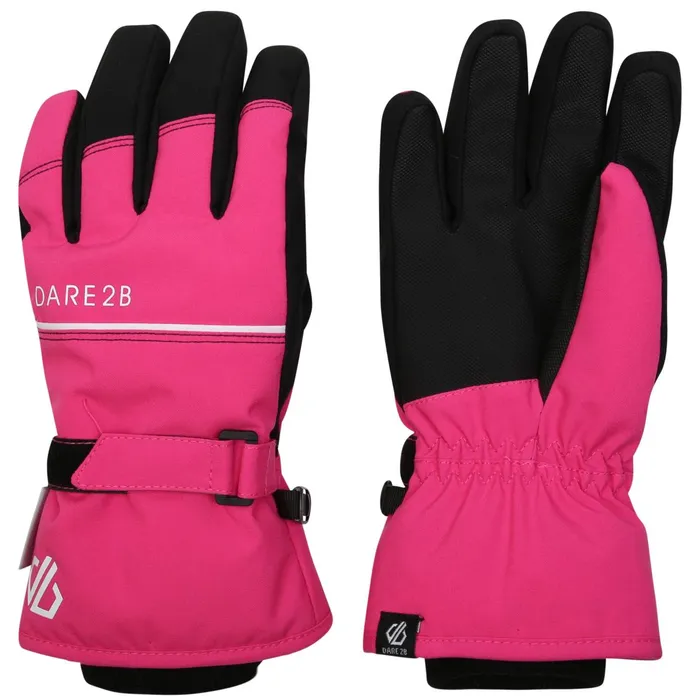 Dare 2b Gloves Restart Ski Gloves Pure Pink 8211 Kids