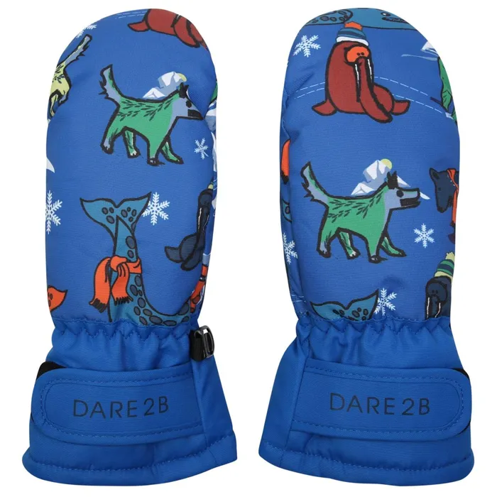 Dare 2b Gloves Snowplay Mitt Blue Artic Print 8211 Kids