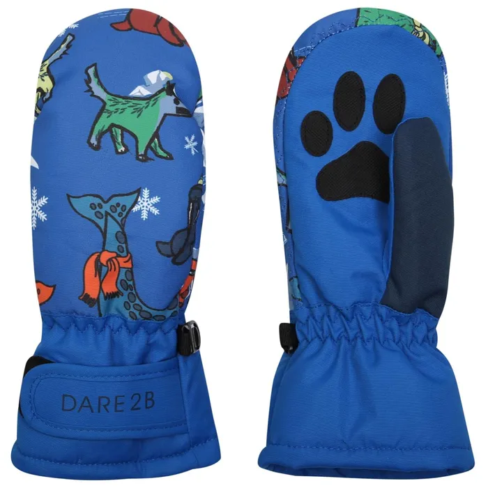 Dare 2b Gloves Snowplay Mitt Blue Artic Print 8211 Kids