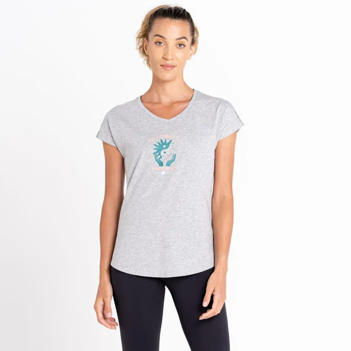 Dare 2b Graphic TShirts Finite Graphic TShirt Ash Grey Marl 8211 Women