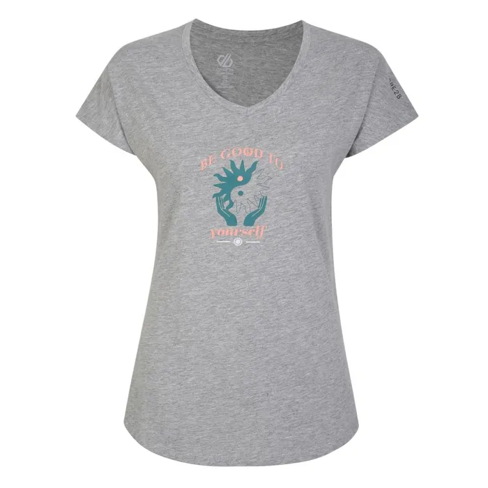Dare 2b Graphic TShirts Finite Graphic TShirt Ash Grey Marl 8211 Women