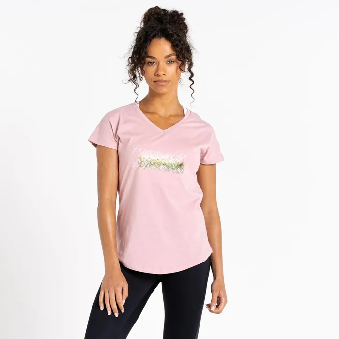 Dare 2b Graphic TShirts Moments Graphic Tee Powder Pink 8211 Women
