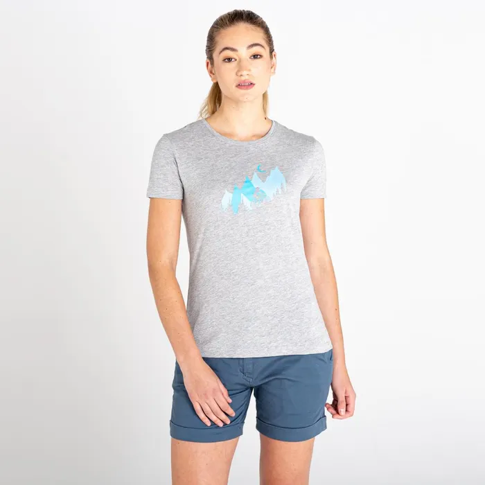 Dare 2b Graphic TShirts Peace Of Mind Graphic Tee Ash Grey Marl 8211 Women