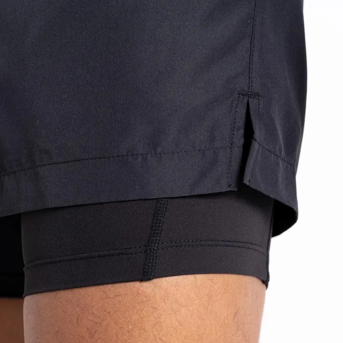 Dare 2b Gym Shorts Jermaine Jenas 8211 Recreate Ii 2In1 Shorts Black 8211 Men
