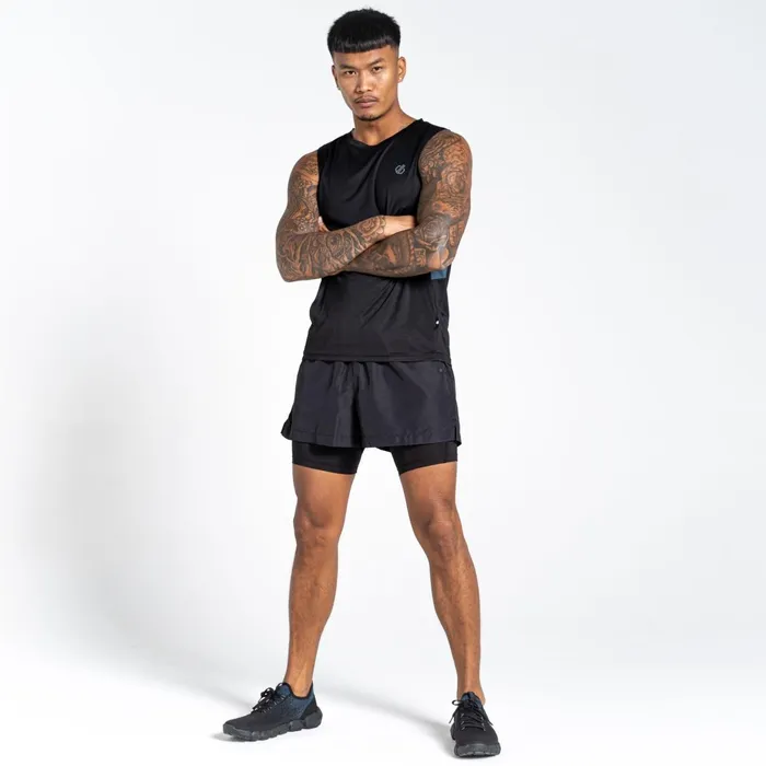 Dare 2b Gym Shorts Jermaine Jenas 8211 Recreate Ii 2In1 Shorts Black 8211 Men