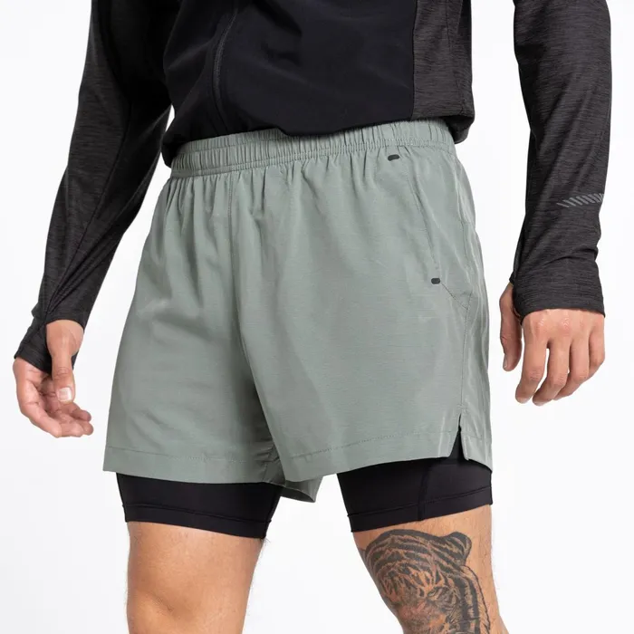 Dare 2b Gym Shorts Recreate Ii 2In1 Shorts Agave Green 8211 Men