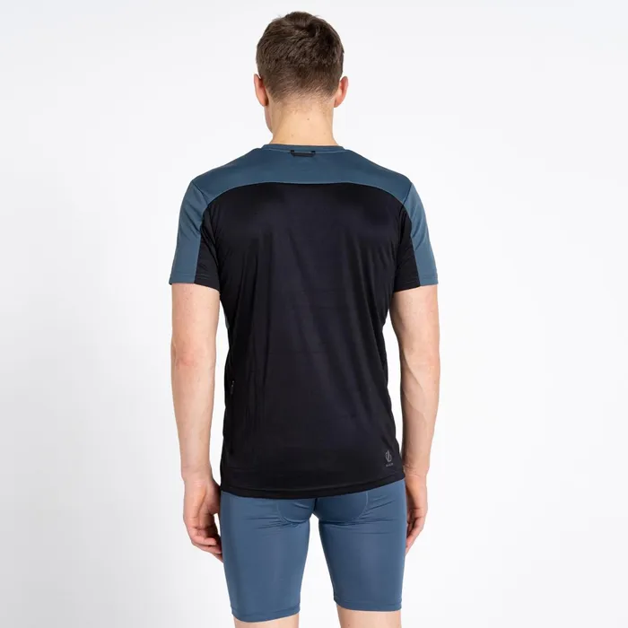 Dare 2b Gym Tops Aces Iii Recycled Zip Up Jersey Black Orion Grey 8211 Men