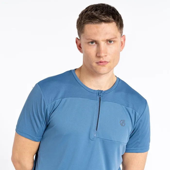 Dare 2b Gym Tops Aces Iii Recycled Zip Up Jersey Stellar Blue 8211 Men