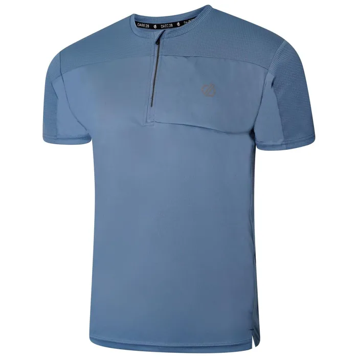 Dare 2b Gym Tops Aces Iii Recycled Zip Up Jersey Stellar Blue 8211 Men